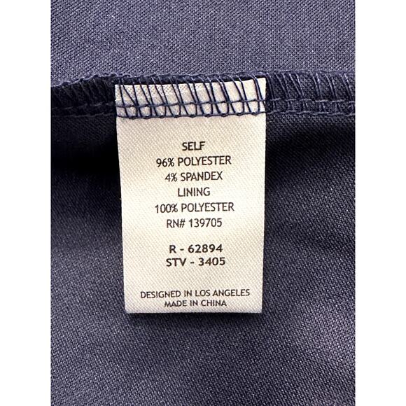 Nickie Lew Skater Dress Sleeveless Illusion Mesh Neckline Solid Navy Blue 16 NWT - Picture 10 of 10